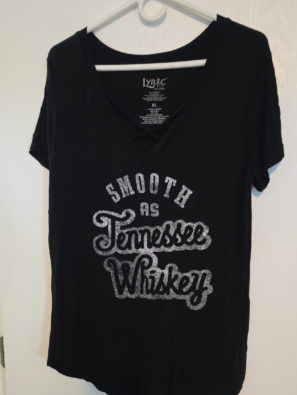 Black 'Smooth as Tennessee Whiskey' V-Neck Tee